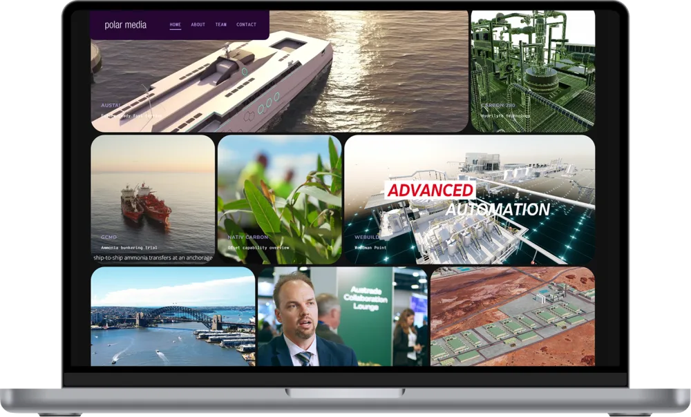 Homepage hover-play project grid